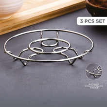 Apex Stainless Steel Wire Hotmate Trivet Stand Set of 3 the24kgal