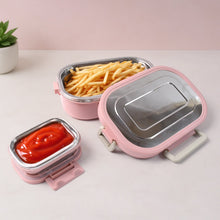 Qunic Stainless Steel Snack Lunch Box (With Small Box) the24kgal