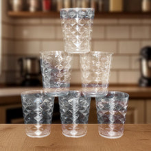 Apex Pyramid Design Unbreakable Plastic Glass – 300 ML the24kgal