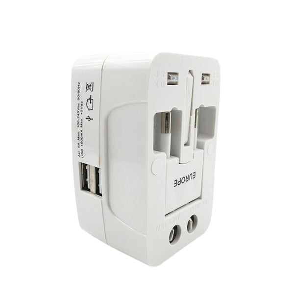All-in-One Universal Worldwide Travelling AC Adaptor Plug (AU / UK / US / EU) International Power Charger Electric USB Power Plug Socket Adapter Converter (1 Pc) the24kgal