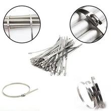 Stainless Steel Cable Ties for Solar & Home Use (100 Pc, 4.6x100mm) the24kgal