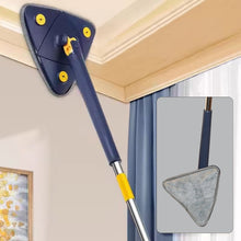 Rotatable Adjustable Triangle Cleaning Mop Triangle Mop with Stainless Steel Long Handle Push-Pull Squeezing Cleaning Mop Dry & Wet Mop for Floor Windows (1 Pc) the24kgal