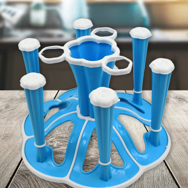 Miracle Plastic Glass Stand for Kitchen & Dining (6-Glass, Spices, Moq - 2 Pc) the24kgal