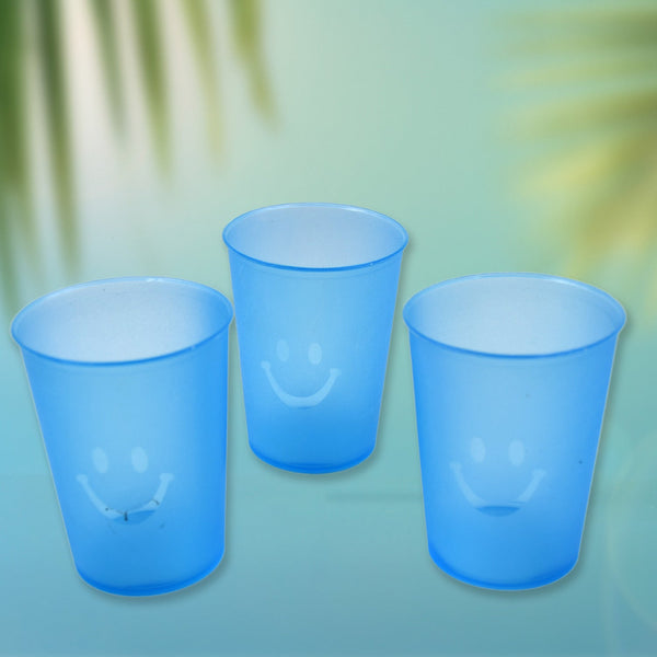 Reusable Plastic Drinking Tumblers - 4-Piece Transparent Water Cup Set for Kitchen & Dining the24kgal