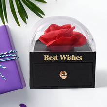 Preserved Eternal Rose Flower Gift Box Drawer (1 Pc) the24kgal