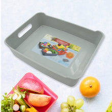 Multipurpose Organising & Storage Plastic Tray,  Fruit & Vegetable/ Multi Purpose Tray, Organizer for Kitchen, Countertop, Cabinet, Bathroom Plastic Storage Basket For Store Fruits, Vegetables, Magazines, Cosmetics, Stationary Set of 3 the24kgal