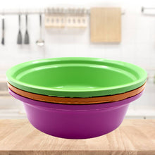 Household Storage Plastic Round Bowl / Tub / Basket / Bucket set - Pack of 3 the24kgal