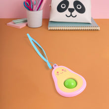 Cute Avocado-Shaped Mini Push Pop Keychain Toy with Strap (1 Pc) the24kgal