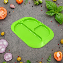 Plastic Food Plates / Biodegradable 3 Compartment Square Plate With Spoon for Food Snacks / Nuts / Desserts Plates for Kids, Reusable Plates for Outdoor, Camping, BPA-free (1 Pc) the24kgal
