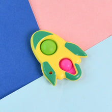 Rocket Shaped Dimple Keychain Toy (1 Pc) the24kgal