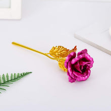 Gold Rose Artificial Rose Flower With Gift Box, Plastic Flowers Best Gifts for Friend Girl Wife Women, Golden Rose Gift for Valentine's Day, Mother's Day, Anniversary, Birthday, Wedding, Gold (1 Pc) the24kgal