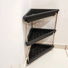 3-Layer Multipurpose Plastic Corner Storage Rack the24kgal