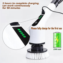 7-in-1 Electric Spin Scrubber Cleaning Brush with Extension Handle (1 Set) the24kgal