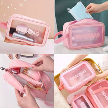Cosmetic Pouch, Make up Bag for Home & Travel, Toiletry Bag for Cosmetics, Brushes, Accessories Set of 3 Small, Medium & Big - Wash Bag the24kgal