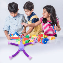 LED Telescopic Suction Cup Giraffe Toy,  Tubes Fidget Toys, Shape Changing Telescopic Sensory Tubes Fidget Tubes Sensory Toys Suction Toy, Funny Gift (3 Pcs Set) the24kgal