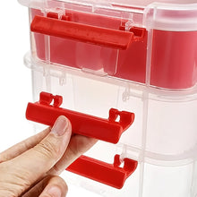 3-Layer Multi-Purpose Transparent Plastic Storage Carry Box with Handle the24kgal