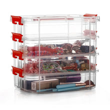 4-Layer Transparent Multipurpose Plastic Storage Box the24kgal