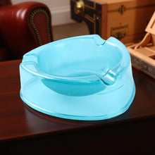 Oblivion Heavy-Duty Transparent Plastic Ashtray with Triple Rest Slots – Anti-Slip Base (1 Pc) the24kgal