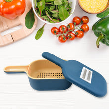 Vegetable Slicer Cutter - 6 Blades Kitchen Accessories, Tools & Appliances with Container & Handle (1 Set) the24kgal