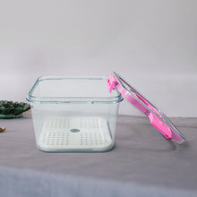 High Quality Plastic Food Storage Container Clear Washable Refrigerator Food Box Food Container Fruit Box Container with Lid (1400 ML) the24kgal