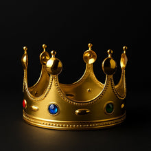 Royal Crown with Colored Gems (1 Pc / Golden & Silver) the24kgal