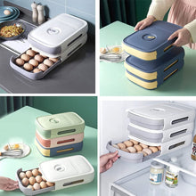 Egg Storage Box Plastic Egg Drawer Fridge Egg Organizer Egg Keeper Refrigerator Egg Drawer Plastic Egg Carton Covered Egg Holder Pantry Egg Bin Household Egg Tray (1 Pc) the24kgal