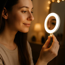 Rechargeable LED Selfie Ring Light for Mobile and Makeup Use (1 Pc) the24kgal