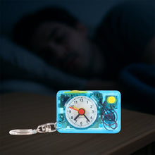 Mini Alarm Clock Keychain – 1PC Portable Quartz Analog Clock Key Ring the24kgal