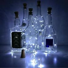 Wine Bottle Cork String Light | Multi LED / 2M Cable Length Copper Wire Battery Operated (White / 1 Pc) the24kgal
