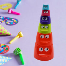 Monster Cups - Activity Toy for Babies 5+ Months Plastic Multicolor Infant & Preschool Toys Develops Motor & Reasoning Skills Birthday Gifts for Boys Girls Age 5+ Months Kids (1 Set) the24kgal