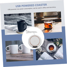 USB Warm Coaster Heated Coffee Mug Portable Office Desk Portable Cup, Heater Coffee Mug Warmer Electric Cup Warmer (1 Pc) the24kgal