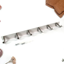 Stainless Steel Wall Mounted Coat 6 Hook Rack (32x3 / 1Pc) the24kgal