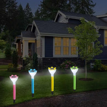 Street Light Solar Flowers Lights Road Light Flower Landscape Light Decorative Yard Lights Solar Lights Garden Stake Flower Lights Solar Landscape Light in Outdoor Spotlight (2 Pc ) the24kgal