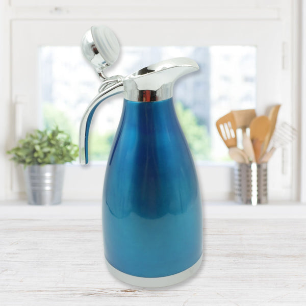 Vacuum Insulated Kettle Jug, Vacuum Insulated Thermos Kettle Jug Insulated Vacuum Flask, Vacuum Kettle Jug Stainless Steel For Milk ,Tea ,Beverage Home Office Travel Coffee (2 Ltr / 1Pc) the24kgal
