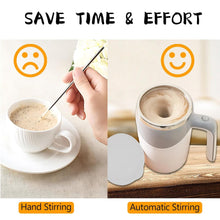 Stirring Coffee Mug | Magnetic Stirring Coffee Cup | Stainless Steel Mug for Milk | Travel Mixing Cup | Self Stirring Coffee Mug, Suitable for Coffee / Milk / Hot Chocolat | Battery Operated ( Battery Not Included) the24kgal
