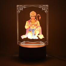 Beautiful 3D Lord Hanuman Frame with soft white light (1 Pc) the24kgal