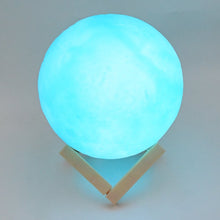 Moon Night Lamp Blue Color with Plastic Stand (15 x12 Cm / 1 Pc) the24kgal