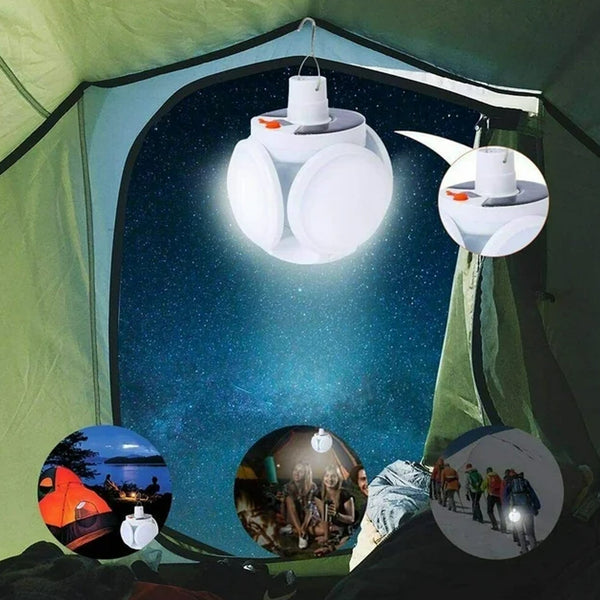 Solar Multi-Functional Emergency LED Light – USB Rechargeable, 5 Modes, Foldable, SOS & IP65 Waterproof the24kgal