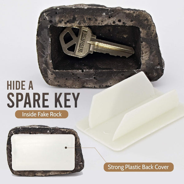 Realistic Fake Rock Key Hider – Weatherproof Outdoor Key Storage for Emergencies (1 Pc) the24kgal