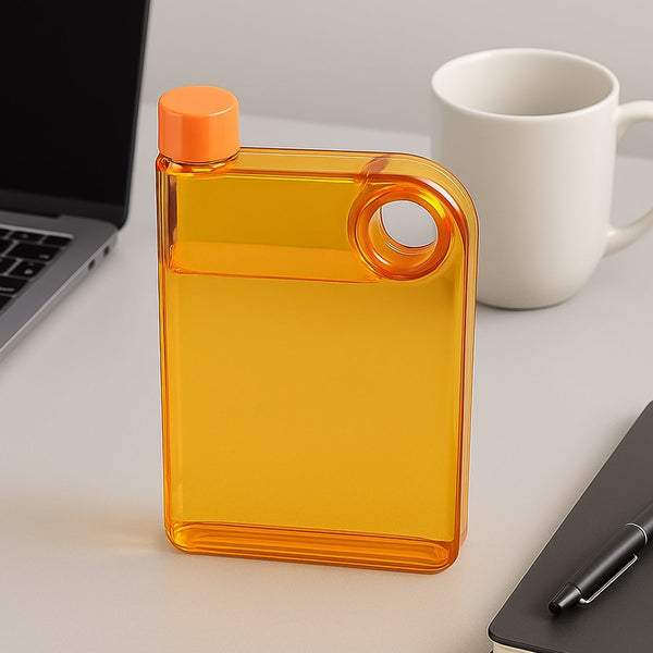 Notebook Style Slim Water Bottle (380 ml, Multicolor) the24kgal
