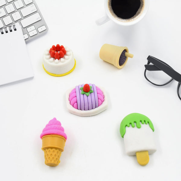 3D Mix Design Fancy & Stylish Colorful Erasers, Mini Eraser Creative Cute Novelty Eraser for Children Different Designs Eraser Set for Return Gift, Birthday Party, School Prize (1 Set) the24kgal