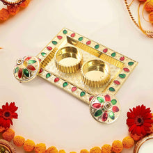 Rakasha Bandhan Special Puja Thali, Kumkum Thali Holder, Pooja Return Gift, Indian Housewarming Gifts, Brother / Bhai / Bhabhi / Sister / Family  Rakhi for Rakshabandhan, Diwali the24kgal