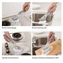 Home & Kitchen Cleaning Brushes, Scrubber, Soap Dispenser Scrub Brush for Pans Pots and Bathtub Sink (2 In 1) the24kgal