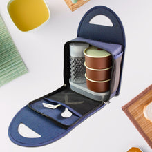 Steel Lunch Box Set (4 pcs, Black) the24kgal