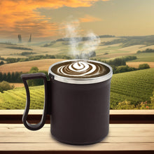 Coffee Mug with Lid and Handle-Plastic Covered Stainless Steel Mug (Random Color, Approx 200 ML) the24kgal
