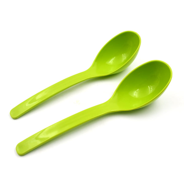 Plastic Spoon Kitchen Multipurpose Serving Ladle for Frying, Serving, Turner, Curry Ladle, Serving Rice, Spoon Used While Eating and Serving Food Stuffs Etc (2 Pcs Set / 10 Inch ) the24kgal