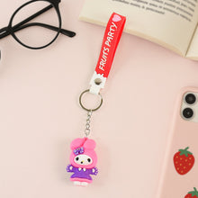 Cute Cartoon Silicone 3D Key Chain with Metal Hook & Strap (Pack of 1) the24kgal