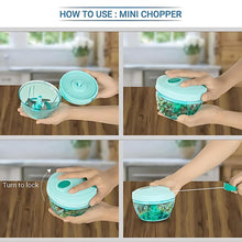 3 Blades Handy Chopper and Slicer Used Widely for chopping and Slicing (450 ML / 1 Pc) the24kgal