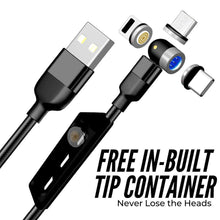 3 in 1 Magnetic USB Charging Cable | USB-c Android and Lightning with Extra Protecting Nylon| Strong Magnetic Cable with Full Rotation Support Fast Charging the24kgal