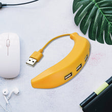 Banana Shape USB Hub, 2.0 Hub USB Splitter, 4-Port USB Hub (1 Pc) the24kgal